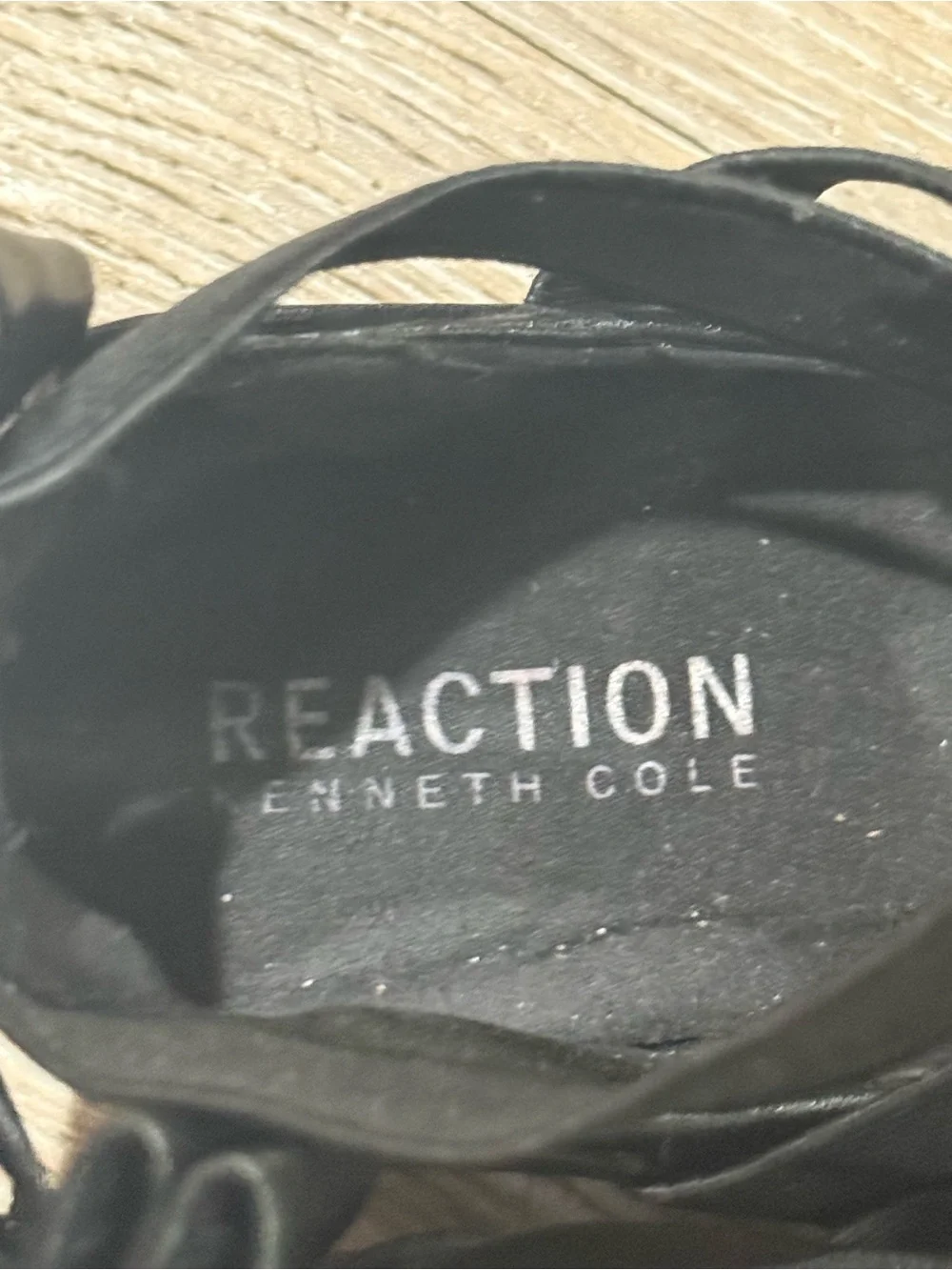 Reaction Kenneth Cole Black Bow Ankle-Strap Flats